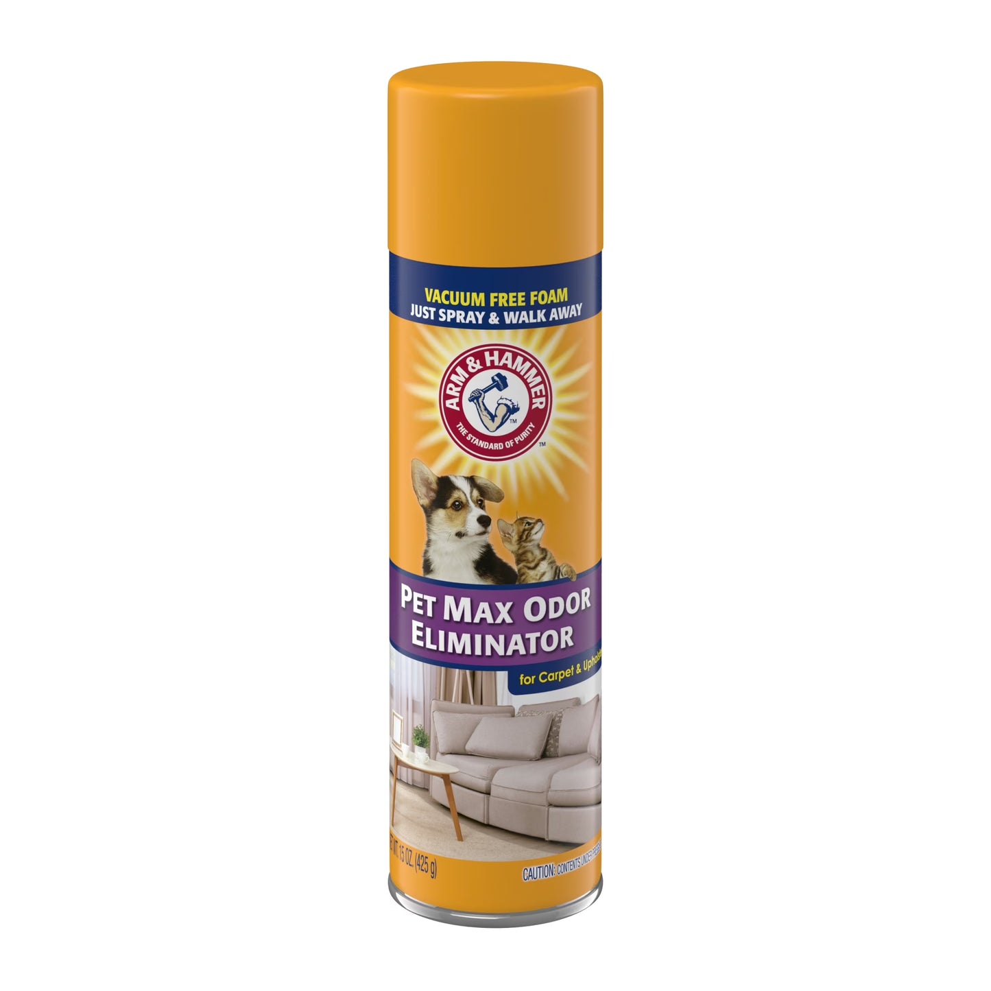 Pet Max Odor Eliminator Foam for Carpet and Upholstery, Sunburst Fresh Scent, 15 Oz