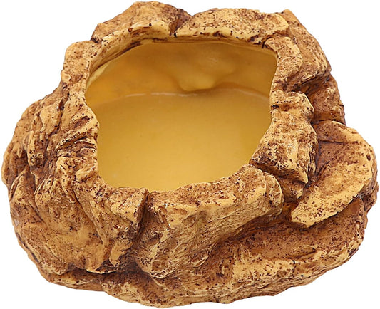 Reptile Food Mealworm Feeding Bowl Corn Snake Water Dish anti Escape for Lizard Bearded Dragon Chameleon Leopard Gecko Terrarium Feeder
