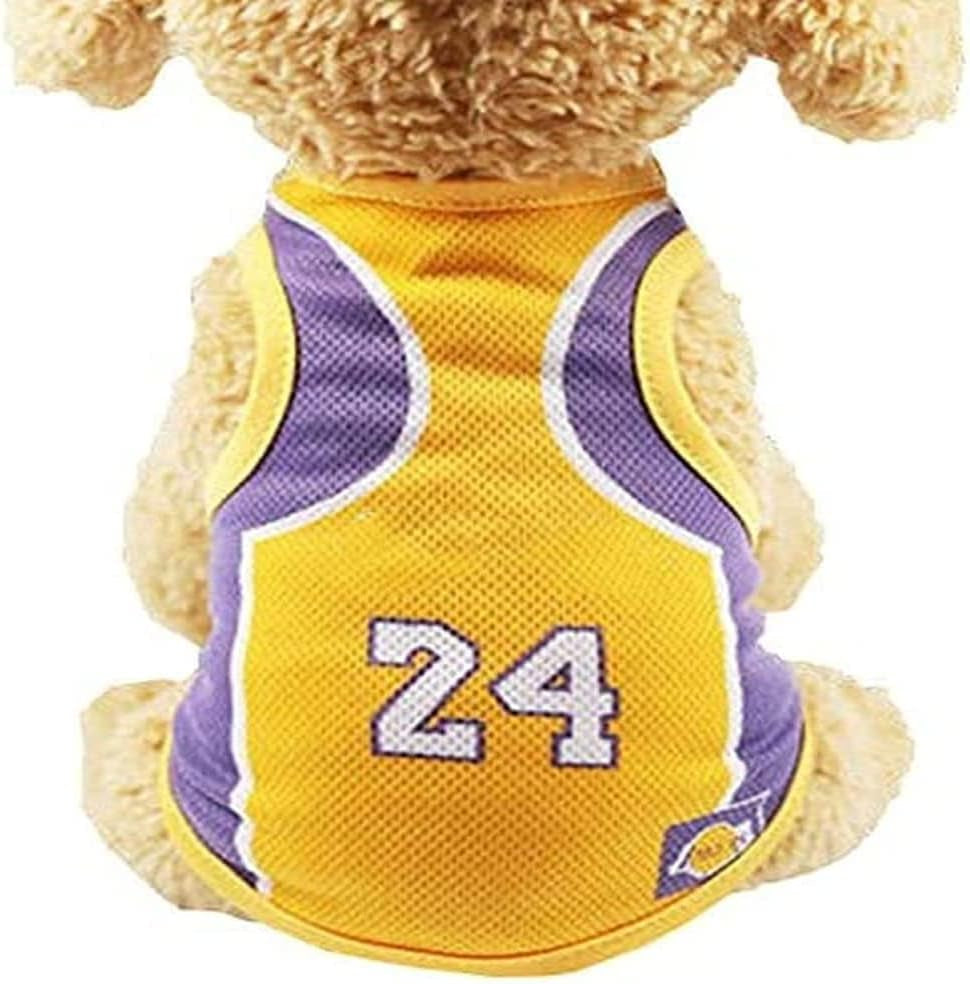 Pet T-Shirt, Dog Summer Apparel Puppy Pet Clothes for Dogs Cute Soft Vest Basketball Team (6XL)