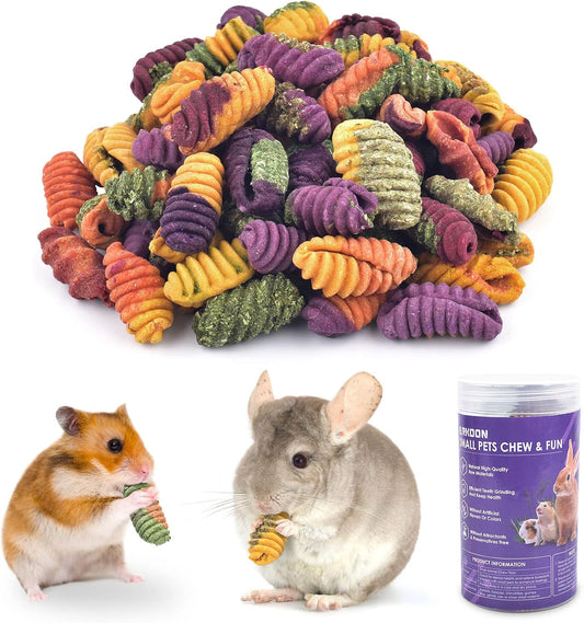 Chinchilla Treats, Chew Toys for Teeth for Rabbit Guinea Pig Gerbil Rat Dwarf Hamster(Small Size)