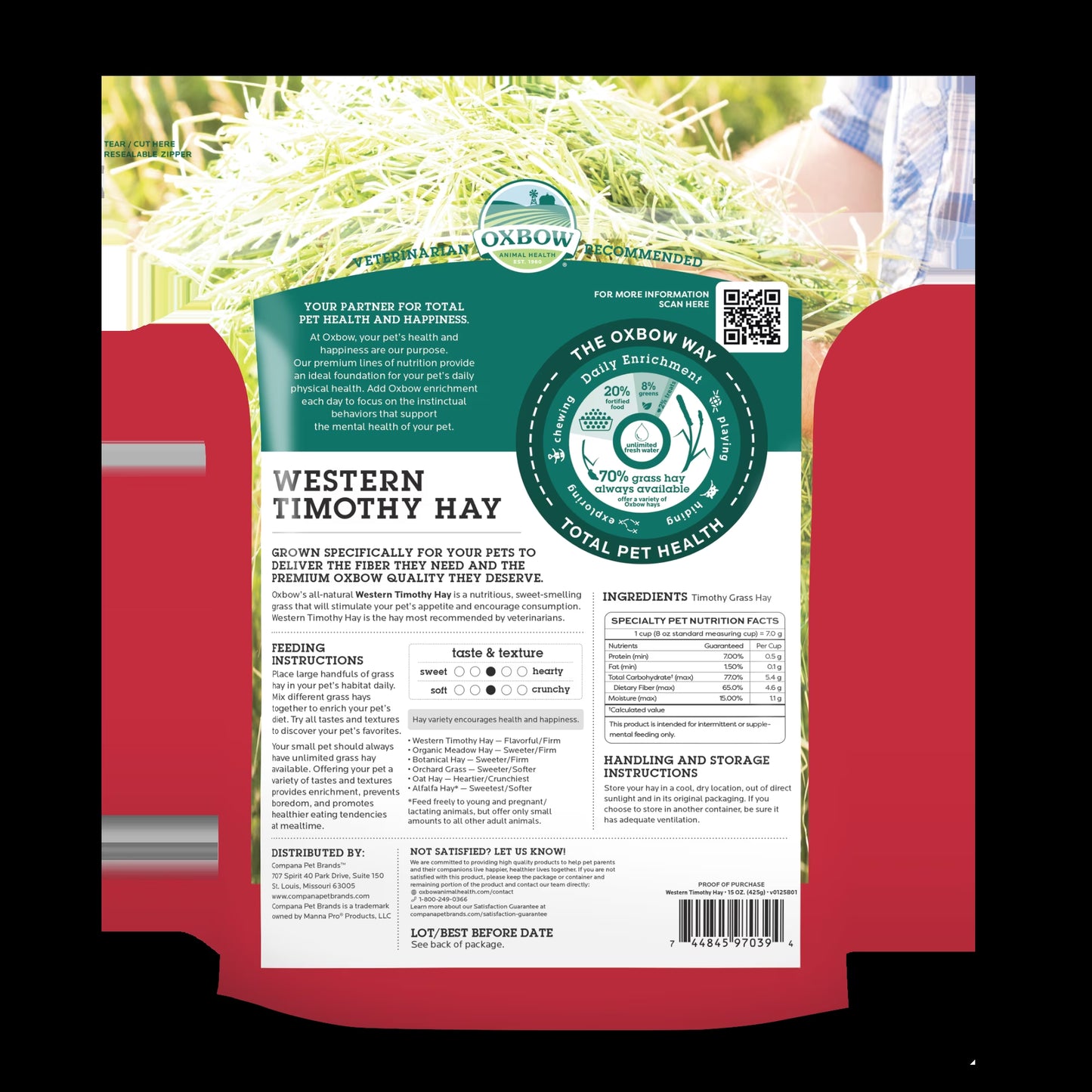 (2 Pack)  Simple Harvest Western Timothy Hay 15Oz.