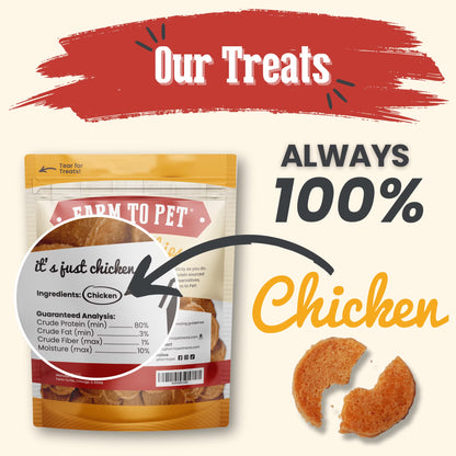 Chicken Chips Crunchy Training Treats for Dogs, 4Oz