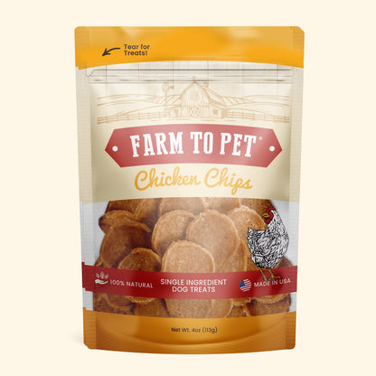 Chicken Chips Crunchy Training Treats for Dogs, 4Oz