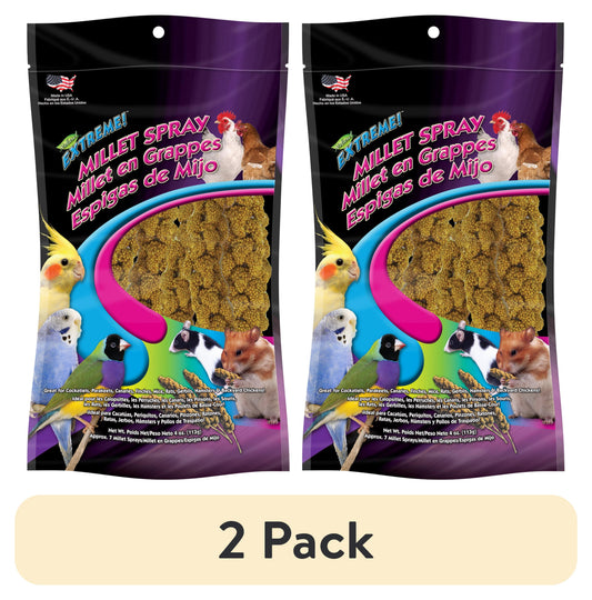 (2 Pack)  Extreme Natural Millet Spray Bird Treats, 7 Count