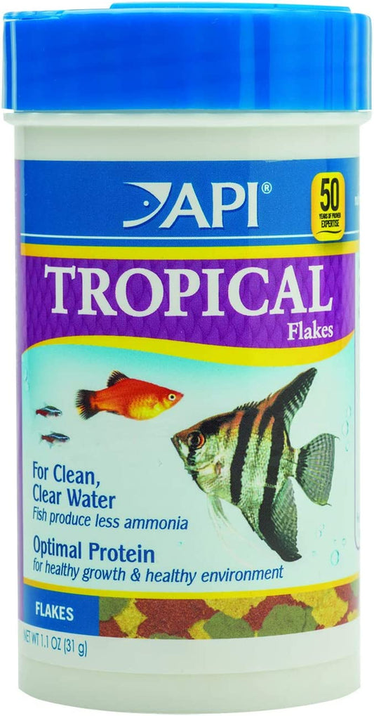 TROPICAL FLAKES Fish Food 1.1-Ounce Container