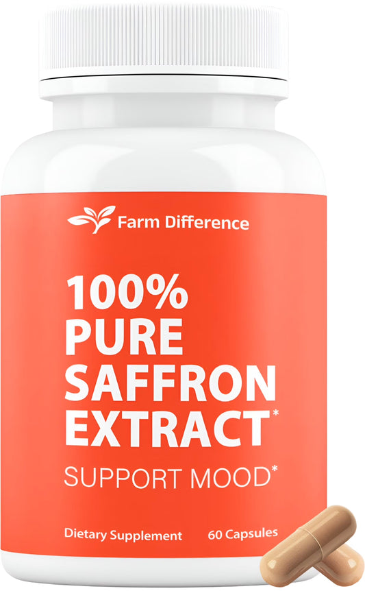 Saffron Extract Capsules - Pure Saffron Supplement - 88.5Mg Pills - Eye & Mood Support - Made in USA