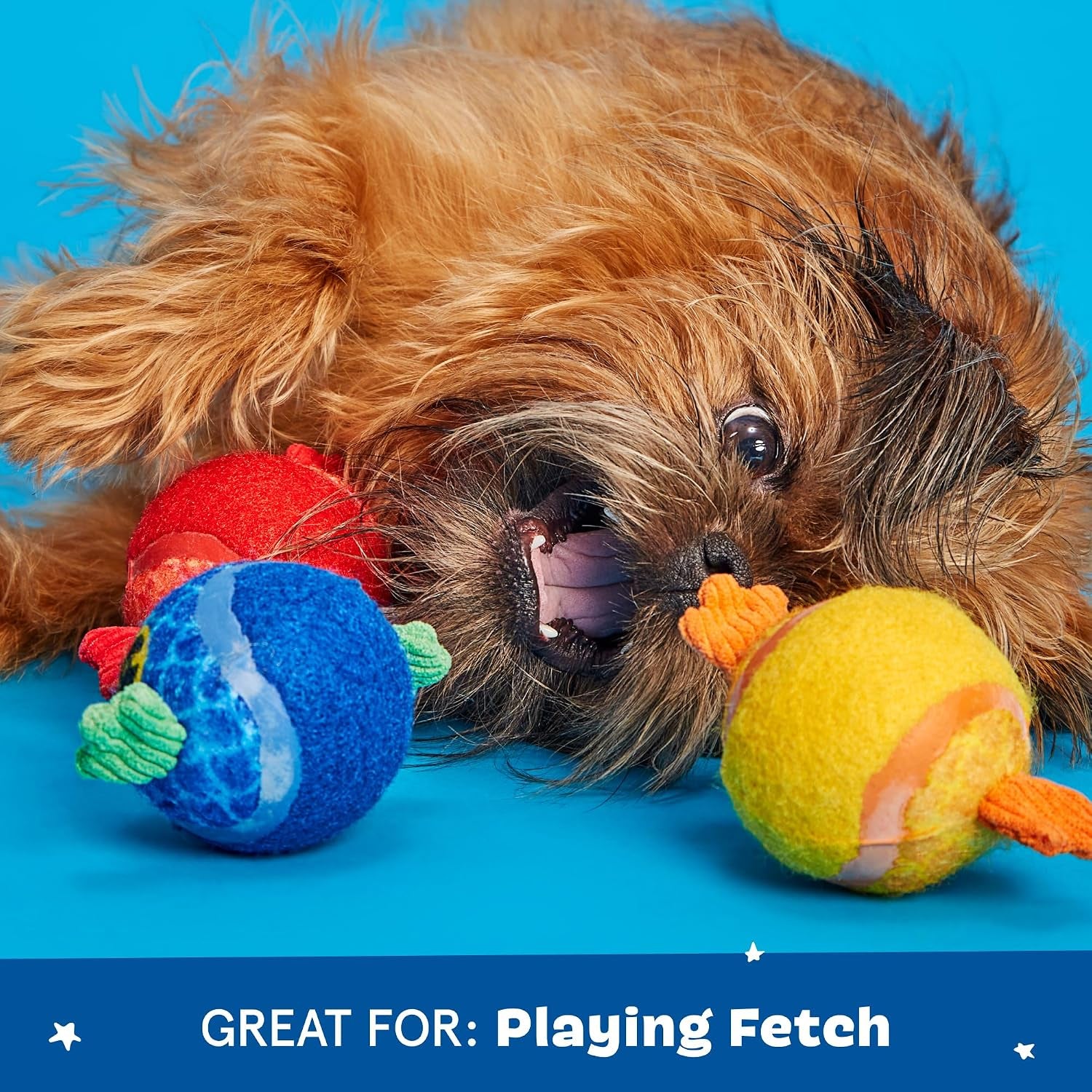 Puppy Guppies 3-In-1 Interactive Plush Dog Toy - for Dogs | Balls - Chew Toy Squeaky Balls - for Small to Medium Dogs and Puppies