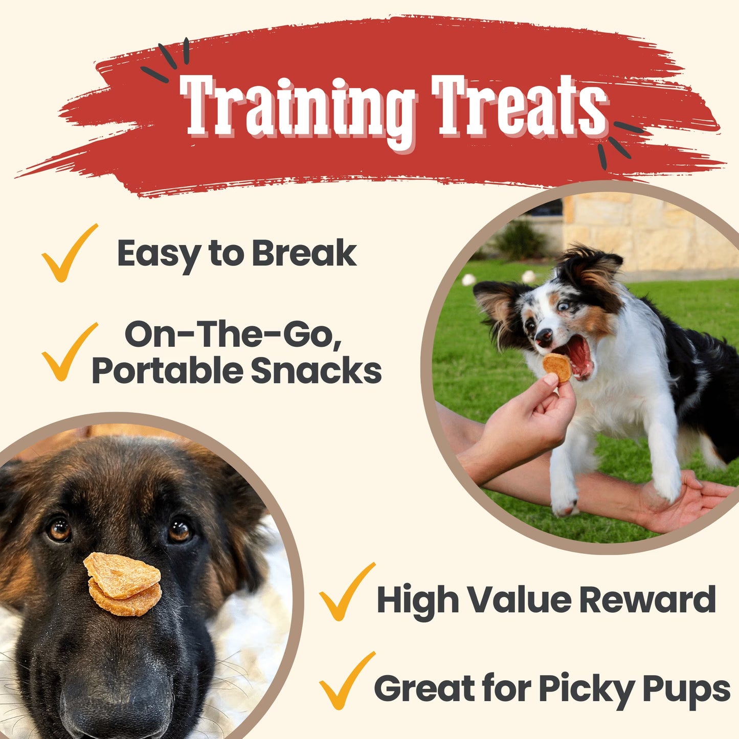 Chicken Chips Crunchy Training Treats for Dogs, 4Oz