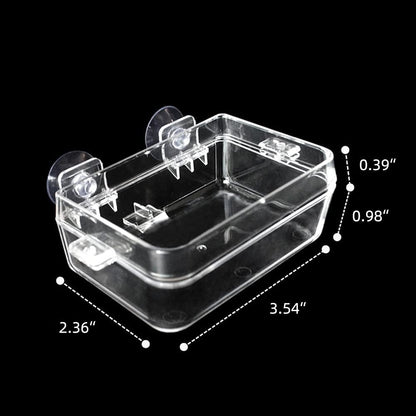 Reptile Suction Cup Feeder 2 Pack, Anti-Escape Food Bowl | for Gecko Lizard Iguana Chameleon Spider Frog Snake, Wall Mount Strong Suction Feeding Dish (White, S)
