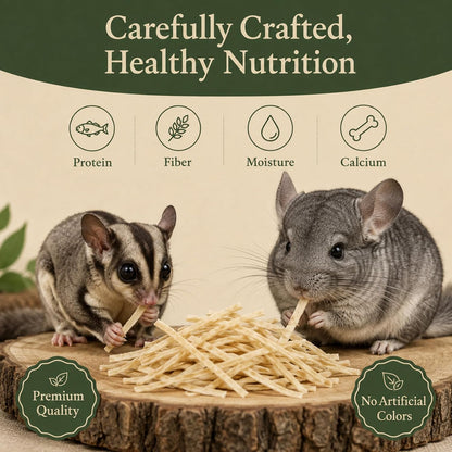 Natural Real Fish Sticks - Healthy Small Pet Snack, 40G | Real Fish Small Pet Treats for Hedgehogs, Squirrels, Hamsters & Sugar Gliders, High Protein Oral Care Treat for Daily Feeding