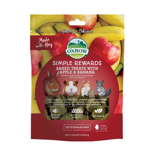 (4 Pack)  Simple Rewards Apple Banana Treats 3Oz.