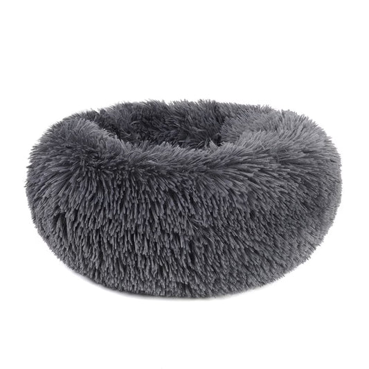 Round Plush Pet Bed for Dogs & Cats,Fluffy Soft Warm Calming Dog Bed Sleeping Kennel Nest,20 X 20 X 8"