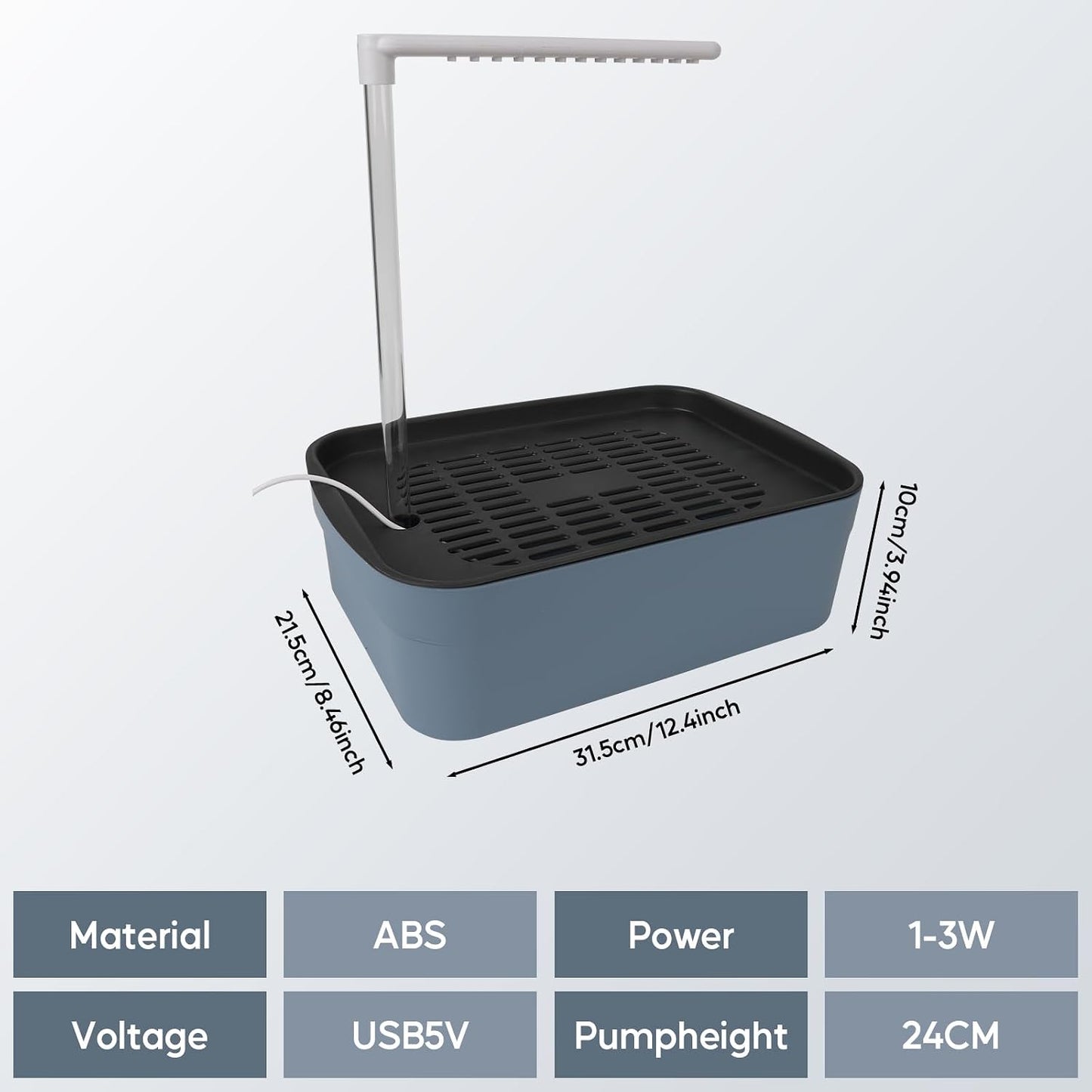 Parrot Bathtub, Automatic Bird Shower with Pump Large Bird Shower Fountain Indoor Bathtub USB Powered Circulating Bathtub Bird Bath Shower Tub Bird for Cockatoos Parakeets Conures