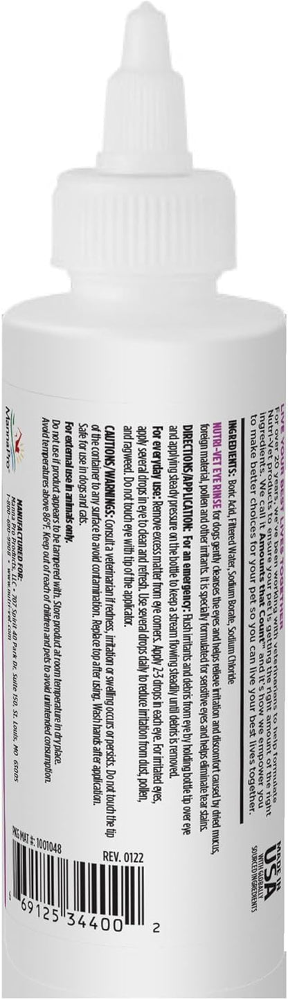 Dog Eye Wash, Tear Stain Remover for Dogs, Pet Eye Rinse, 4Oz | Eye Wash for Dogs, Dog Eye Cleaner, Tear Stains, Pet Safe Formula, Gentle Cleansing, Daily Care, Routine Cleaning