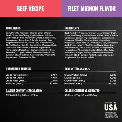 Classic Loaf in Sauce Wet Dog Food, Meaty Selects, 3.5 Oz, 24 Count | Made in USA, Real Beef or Chicken #1 Ingredient, No Fillers or Artificial Flavors, Slow-Cooked, Easy Peel Trays