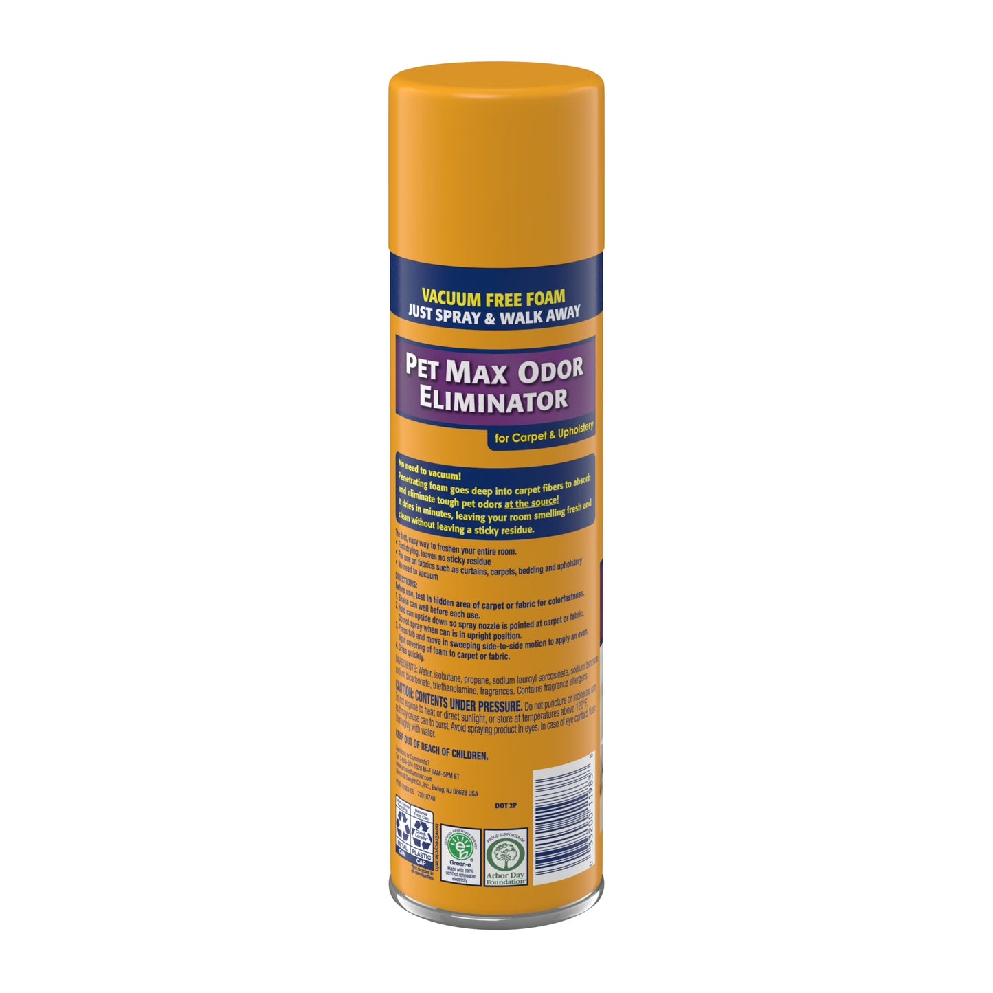 Pet Max Odor Eliminator Foam for Carpet and Upholstery, Sunburst Fresh Scent, 15 Oz
