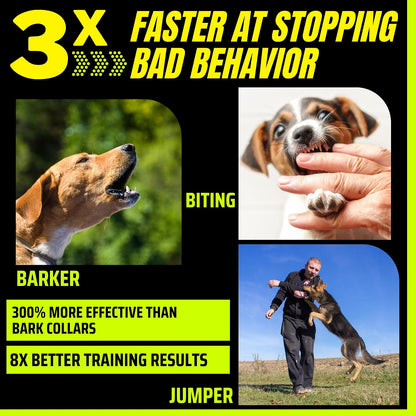 2Nd Gen Dog Bark Deterrent Devices | Long Range Ultrasonic | Bark Collar Alternative | Dog Training Indoor/Outdoor | Rechargeable anti Bark Device for Dogs (Black)