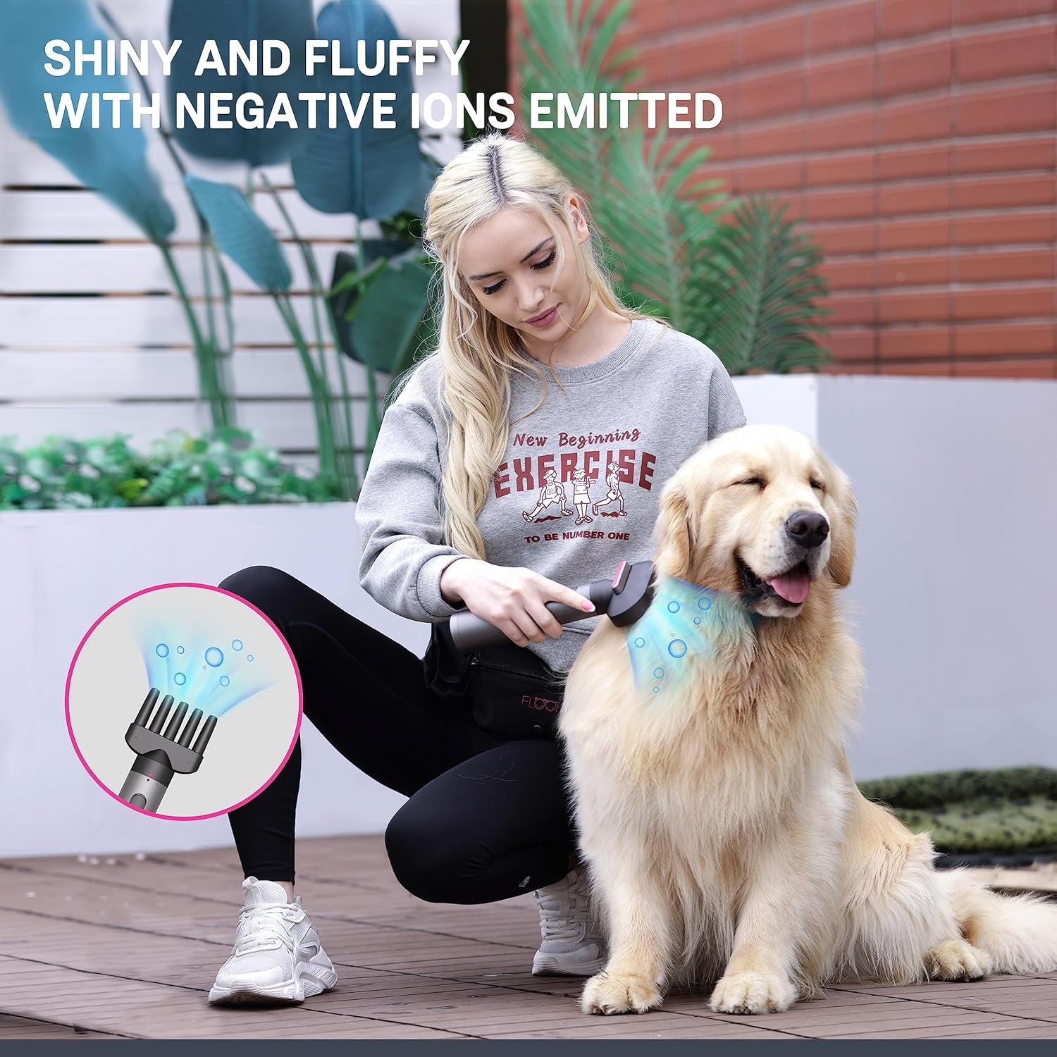 Dog Grooming Kit, Dog Clipper for Grooming, Dog Nail Grinder and Pet Hair Dryer (Battery & Charger Included