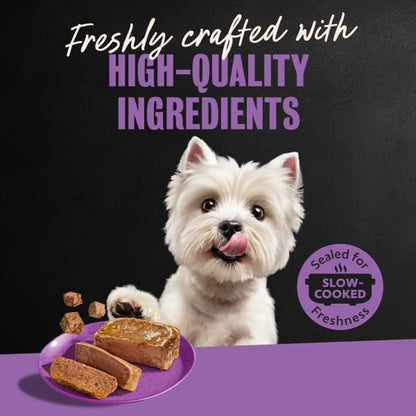 Classic Loaf in Sauce Wet Dog Food, Meaty Selects, 3.5 Oz, 24 Count | Made in USA, Real Beef or Chicken #1 Ingredient, No Fillers or Artificial Flavors, Slow-Cooked, Easy Peel Trays