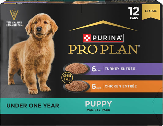 Development Wet Puppy Food, Grain Free Chicken Entree and Grain Free Turkey Entree Variety Pack - (Pack of 12) 13 Oz. Cans