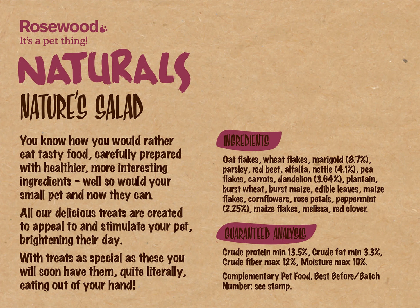 (3 Pack)  Naturals Nature'S Salad Rabbit, Guinea Pig, & Chinchilla Treat