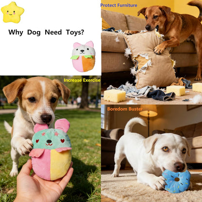28Pcs Squeaky Dog Toys Bulk Set - Cute Small Dog Toys Plush Puppy Chew Toys for Small/Medium Dogs, Interactive Pet Toys to Keep Puppies Busy