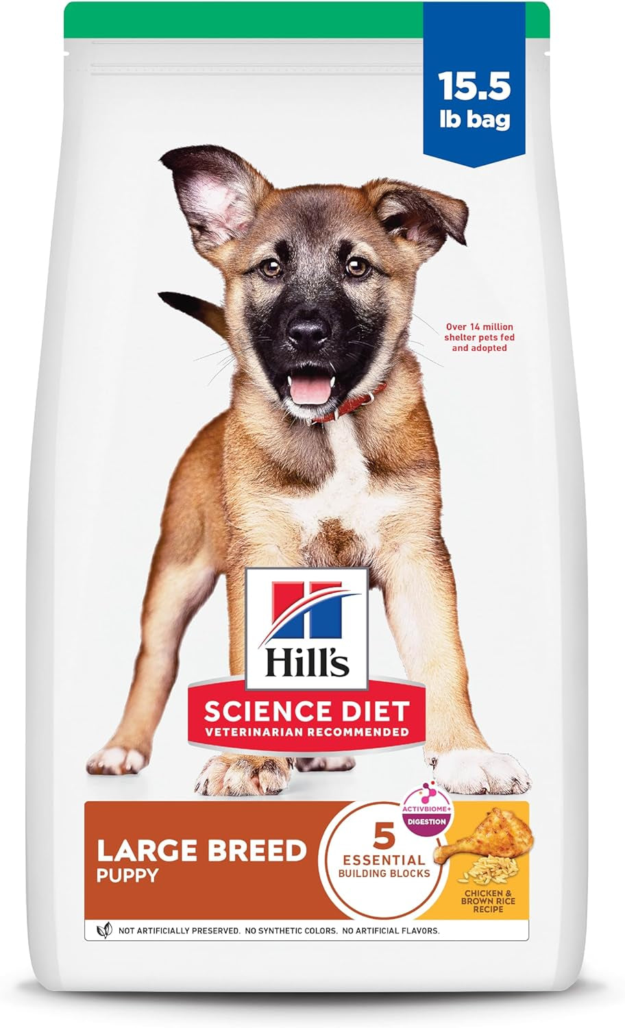 Hill'S Science Diet Puppy Large Breed Dry Dog Food | #1 Veterinarian Recommended, Chicken & Brown Rice, 15.5 Lb. Bag