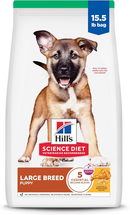 Hill'S Science Diet Puppy Large Breed Dry Dog Food | #1 Veterinarian Recommended, Chicken & Brown Rice, 15.5 Lb. Bag