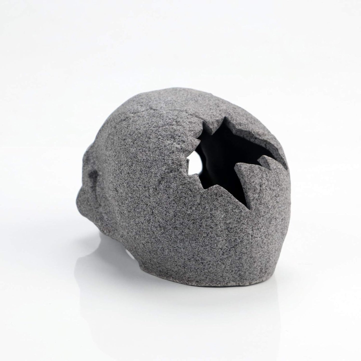 Aquarium Decorations Skull Rock, Ceramic Shelters - Betta Habitat | Breeding Tube, Hiding Cave, Stackable Fish Tank Decor Cave for Hiding