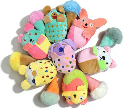 28Pcs Squeaky Dog Toys Bulk Set - Cute Small Dog Toys Plush Puppy Chew Toys for Small/Medium Dogs, Interactive Pet Toys to Keep Puppies Busy
