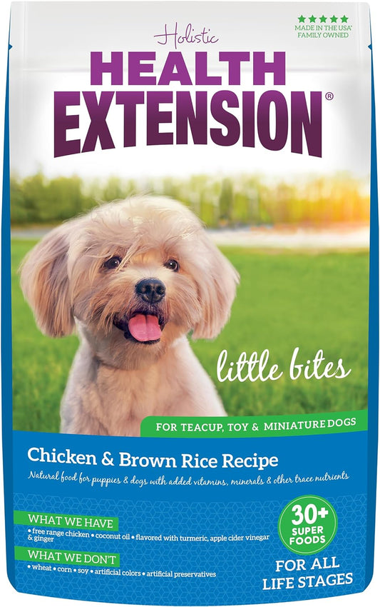 Little Bites Dry Dog Food for Toy and Small Breeds, Chicken & Brown Rice Recipe, with Probiotics & Superfoods for Digestion & Coat Health, 10 Lb Bag