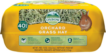 Orchard Hay, Rabbit & Guinea Pig Hay, Hand-Sorted, De-Dusted, 40 Oz | Hand-Sorted, De-Dusted,  Orchard Grass Hay, Bunny Hay for Rabbits, Guinea Pigs, Bunnies and Chinchillas, Made in USA