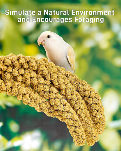 3.3Lbs Millet for Birds, Sun-Dried Parakeet Food for Parrot, Budgie, Cockatiel, Finches, Lovebird, Gmo-Free Parakeet Treats (3 Pack)