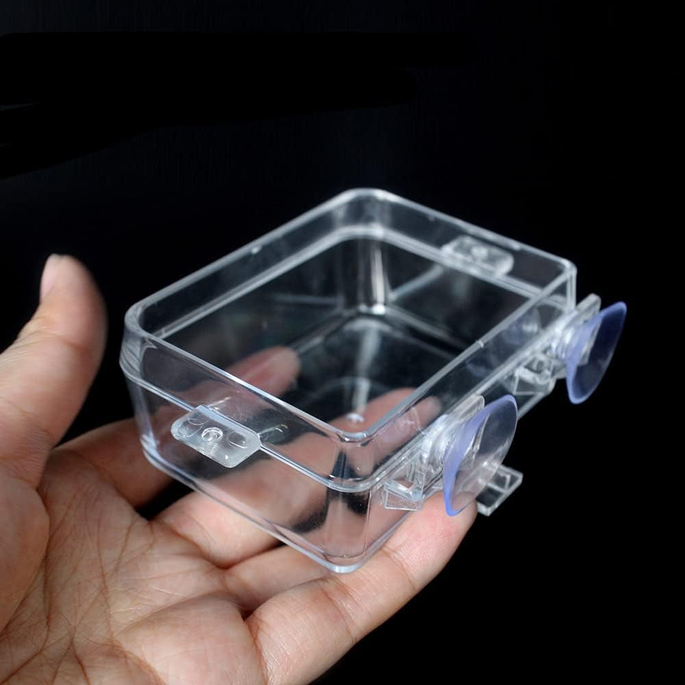 Reptile Suction Cup Feeder 2 Pack, Anti-Escape Food Bowl | for Gecko Lizard Iguana Chameleon Spider Frog Snake, Wall Mount Strong Suction Feeding Dish (White, S)
