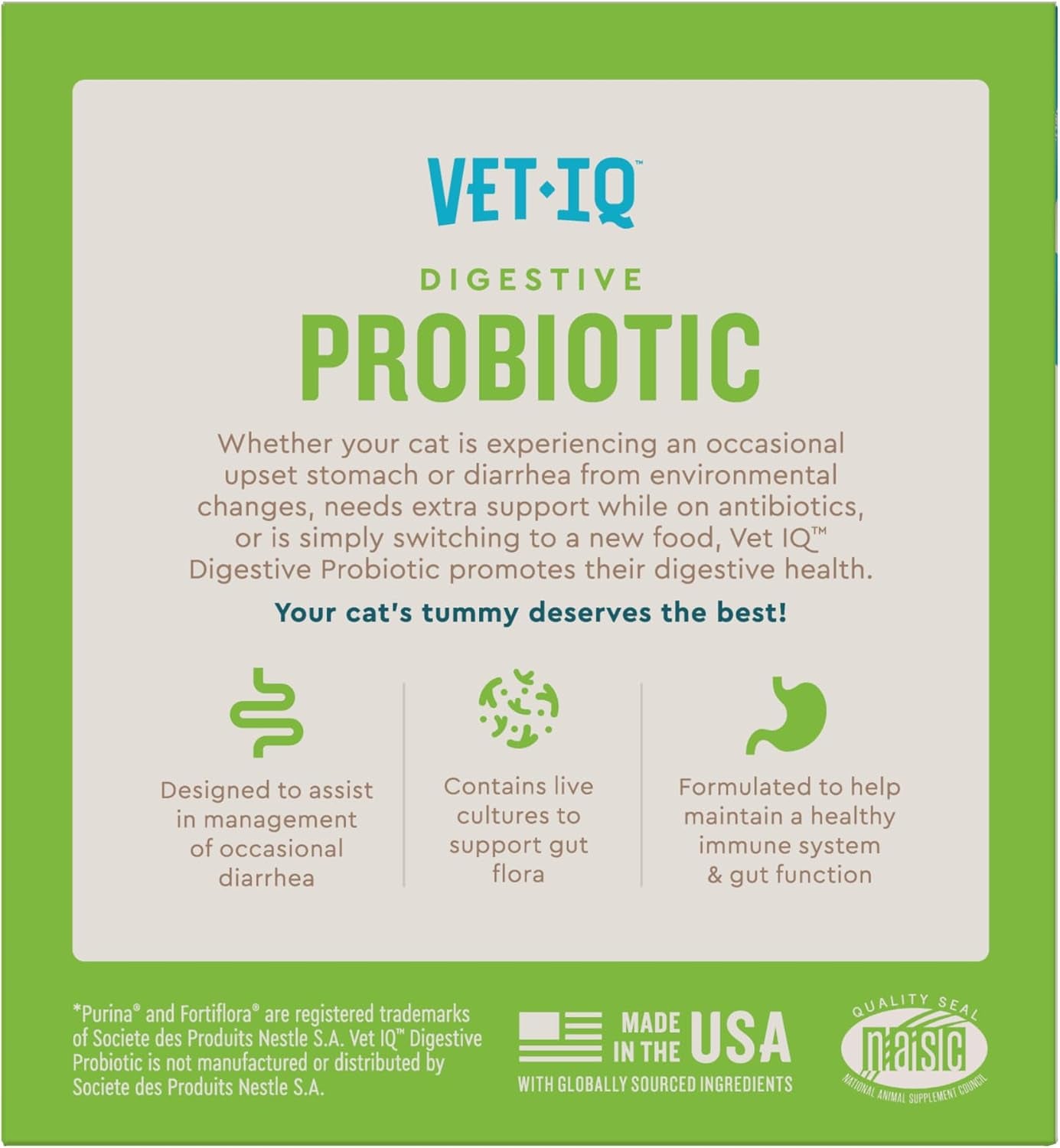 Cat Probiotic Powder, Treats Diarrhea and Food Sensitivity, Chicken Flavored Single-Serve Packets for Indoor/Outdoor Use, 30 Count | Eases Diarrhea & Supports Digestive Health; Single-Serve Chicken Liver Powder; Ideal for Indoor Cats; Daily Gut Support