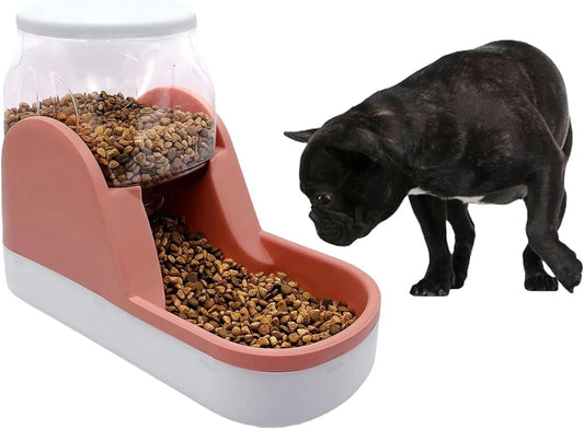 Automatic Dog Food Feeder Gravity Cat Food Dispenser Large Capacity Pet Self Feeding Station Bowl Dish for Small and Medium Dogs Cats，1 Gallon，Green