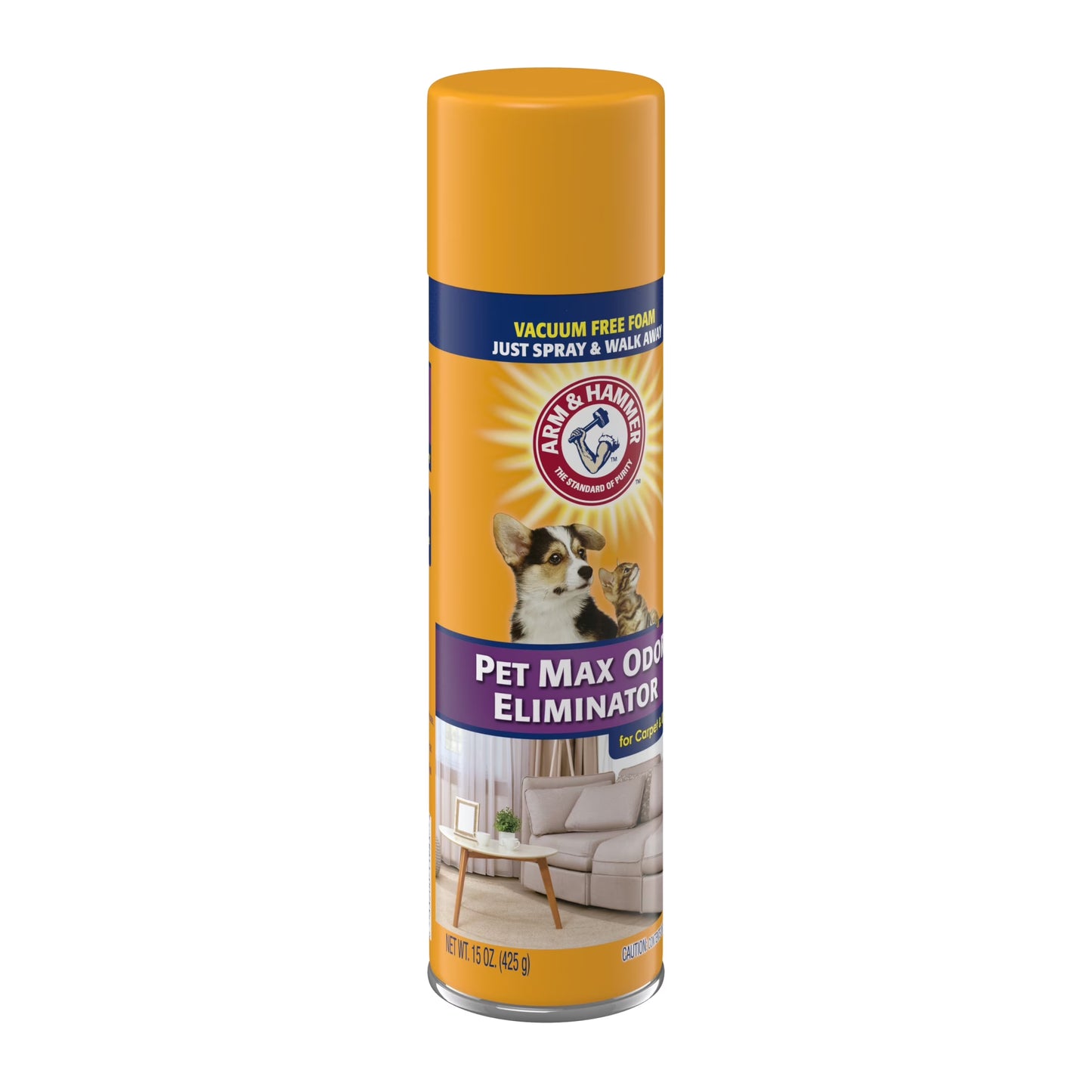Pet Max Odor Eliminator Foam for Carpet and Upholstery, Sunburst Fresh Scent, 15 Oz