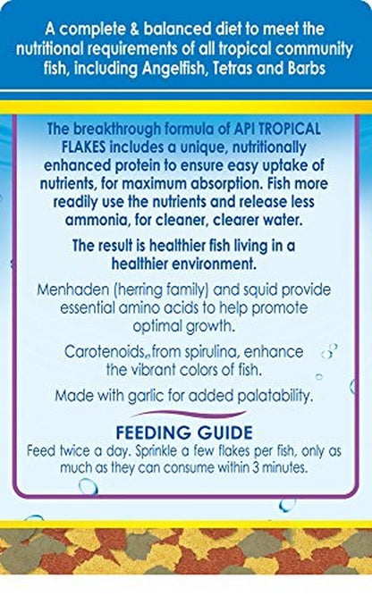 API TROPICAL FLAKES Fish Food 5.7-Ounce Container