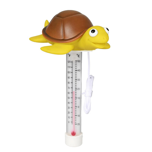 Floating Pool Thermometer, Large Size Easy Read for Water Temperature with String, Shatter Resistant Floating Thermometer for Swimming Pools, Spas, Hot Tubs, Bathtubs and Aquariums