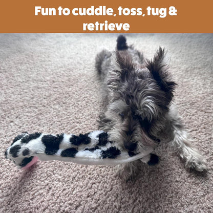 Skinneeez Crinkle Dog Toy, Stuffing-Free Cow Toy with Squeaker for Small Dogs and Puppies,For Moderate Chewers 14 Inch