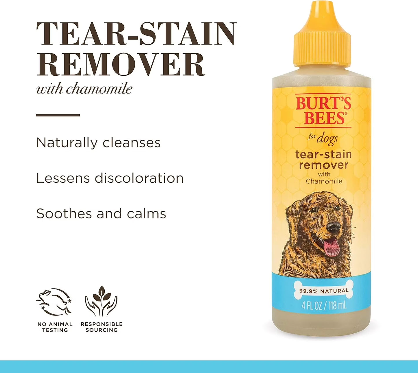 Natural Pet Care for Dogs Tear Stain Remover