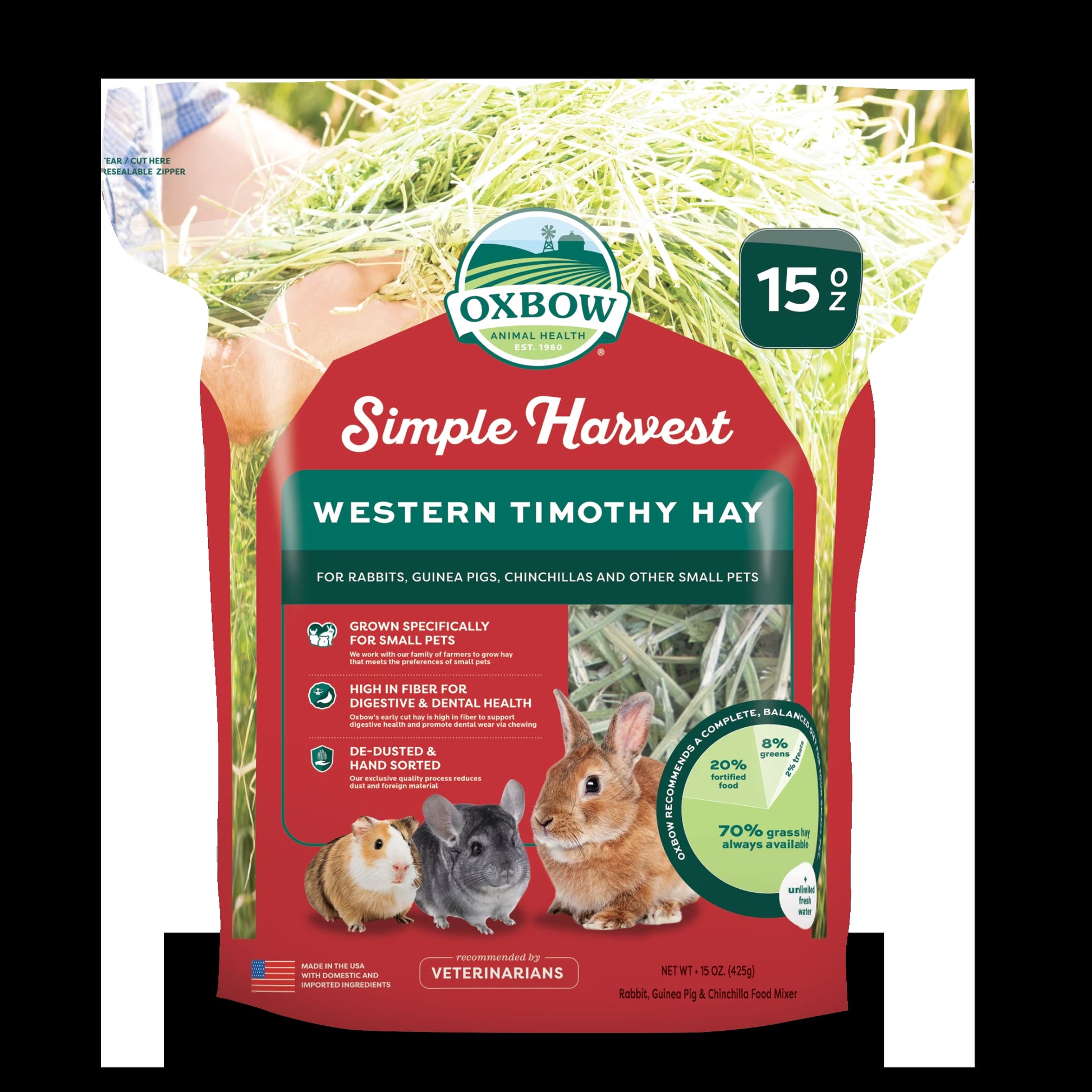 (2 Pack)  Simple Harvest Western Timothy Hay 15Oz.