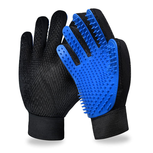 Cat Grooming Glove Brush, Pet Hair Remover Tool, 1 Pair Reusable Dog Hair Fur Remover for Carpet, Furniture, Couch, Clothes, Eco-Friendly and High Efficiency (Blue) | Reusable Dog Hair Fur Remover for Carpet, Furniture, Couch, Clothes, Eco-Friendly and High Efficiency (Blue)