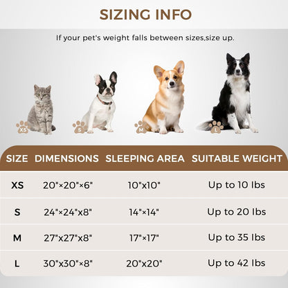 Calming round Dog Bed & Cat Bed for Indoor Cats, Medium Size Washable Anti-Slip Anti-Anxiety Donut Dog Beds for Small Dogs & Cats, Fluffy Plush Soft Dog Bed(20 Inch, Light Grey)
