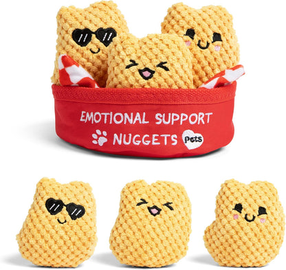 Emotional Support Pet Nuggies by Relatable, Cuddly Dog Toys and Puppy Essentials, Great Gift Ideas for Your Furry Friend, Includes 3 Toys