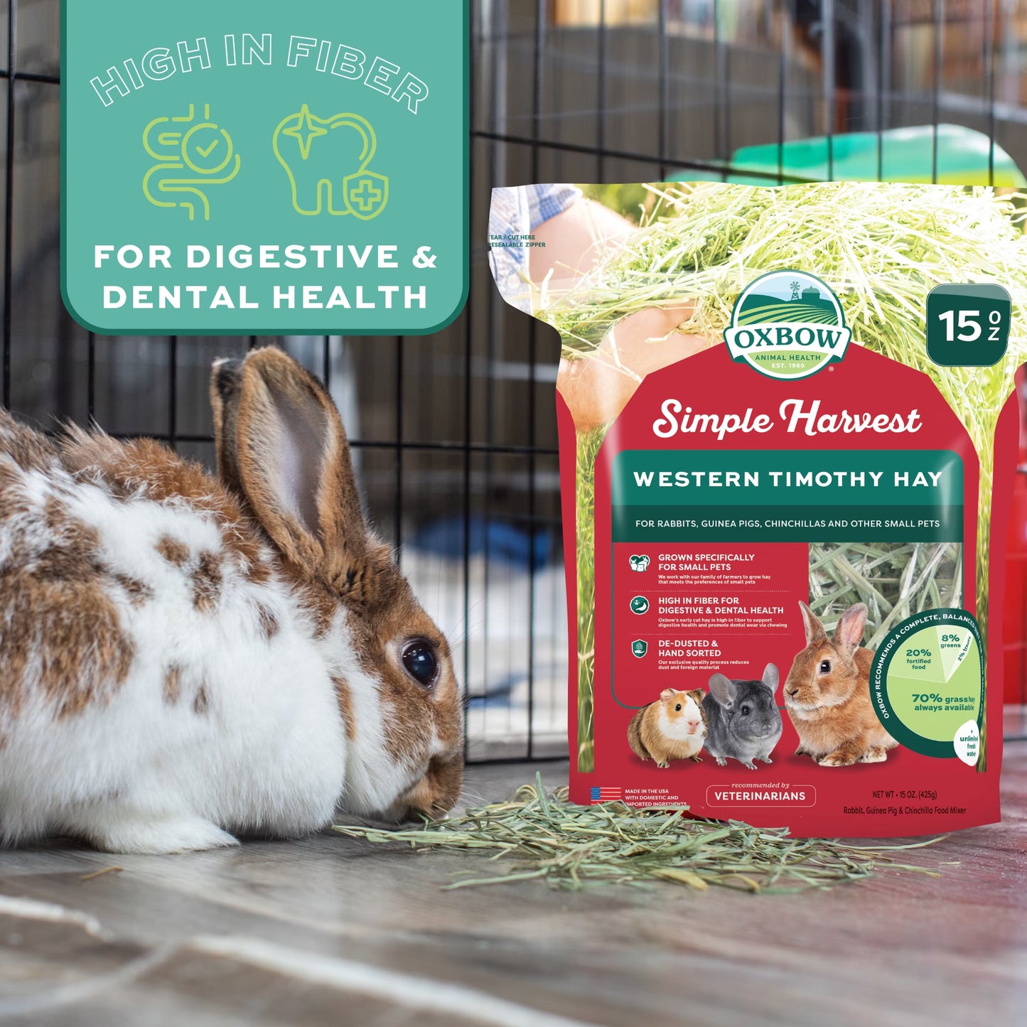 (2 Pack)  Simple Harvest Western Timothy Hay 15Oz.