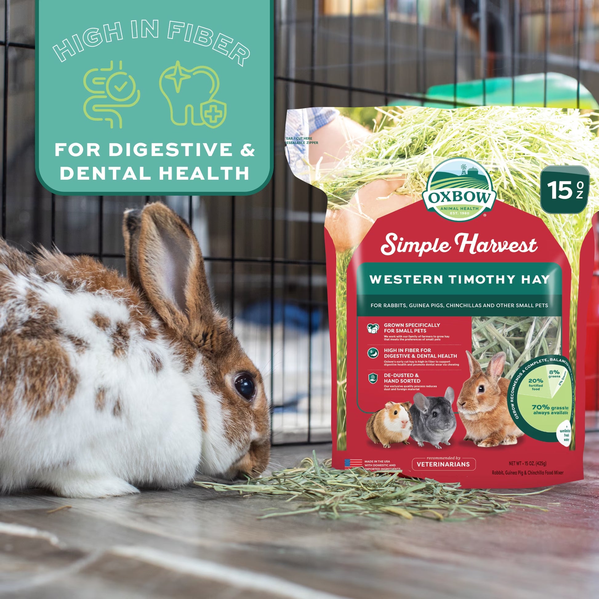 (2 Pack)  Simple Harvest Western Timothy Hay 15Oz.