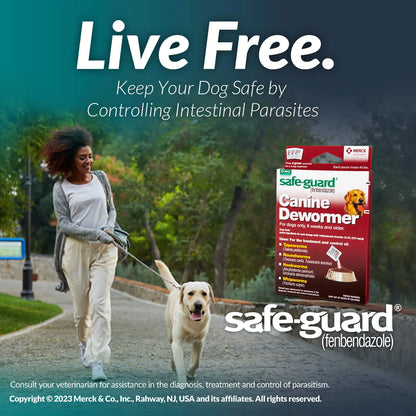 Safe-Guard Panacur Wormer (Fenbendazole) K9 Dogs 10 Lbs. 1Gm