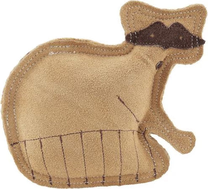Dura-Fused Leather Raccoon Dog Toy for Moderate Chewers, Small & Medium Dogs, 7.25In